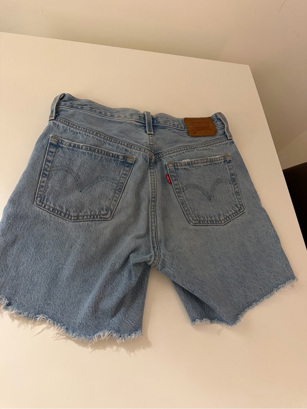 Levi's Light Wash High-Rise Denim Cutoff Shorts